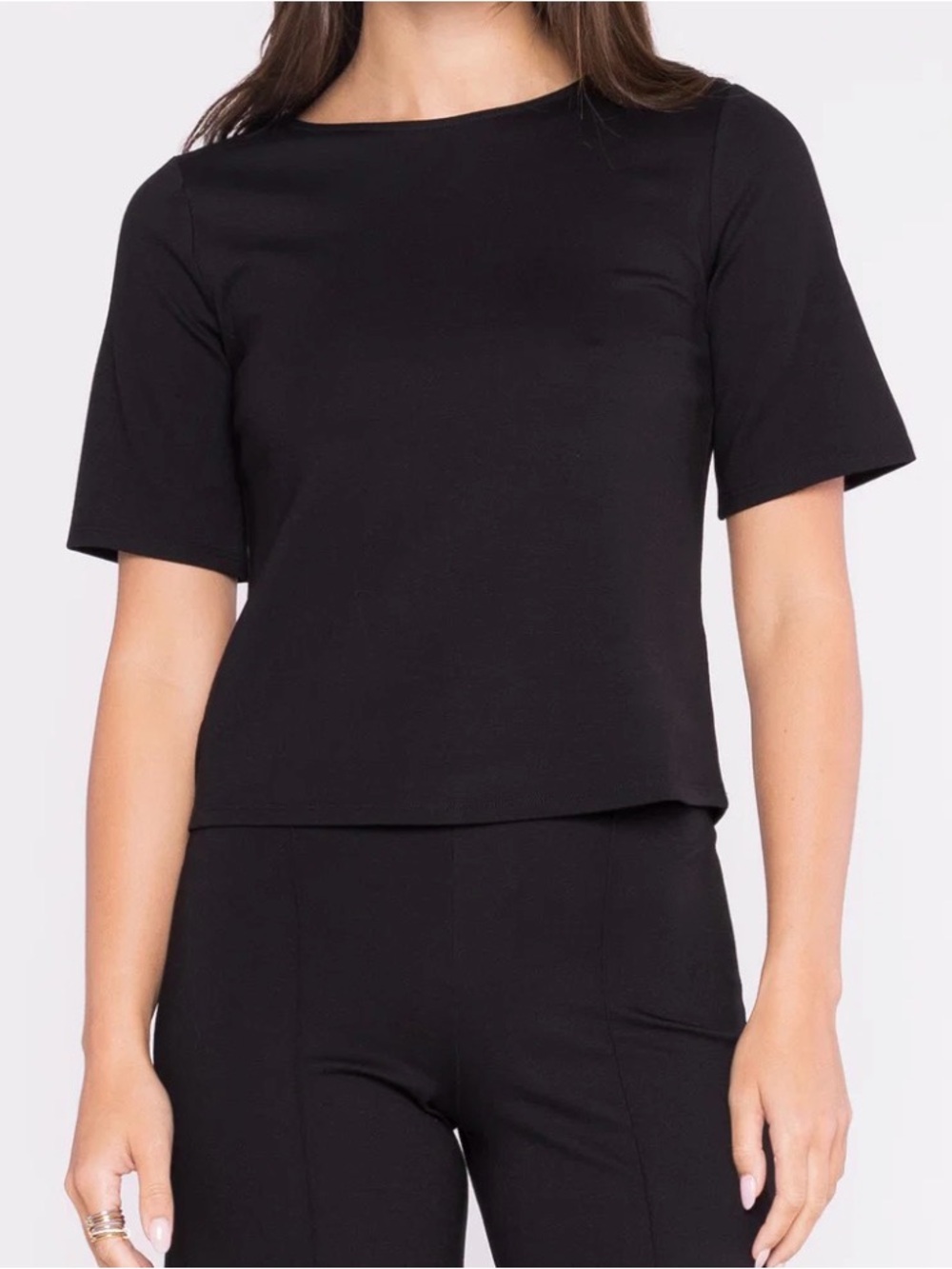 Ripley Rader Black Ponte Short Sleeve Top Extended